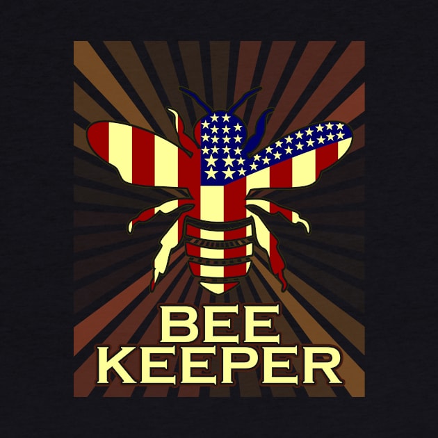 American Beekeeper Funny Beekeeping Gift by Warmfeel